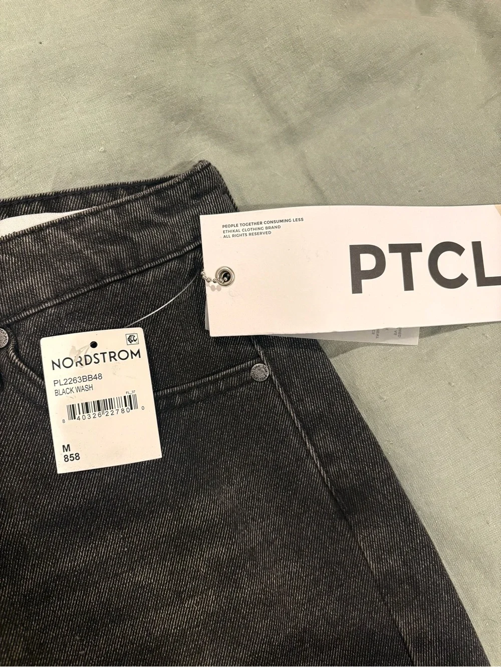 PTCL Black Denim Mini Skirt